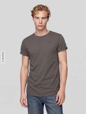t-shirt o kroju relaxed fit z czystej bawełny model 'Lash washed' G-Star Raw Antracytowy