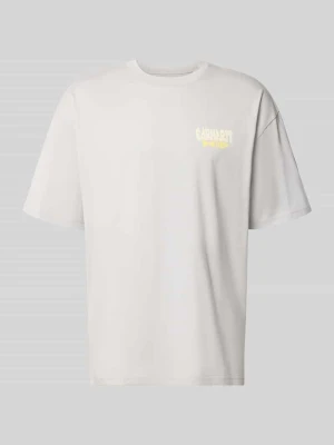 t-shirt o kroju relaxed fit z czystej bawełny model 'Luggage' Carhartt WIP Kamienny