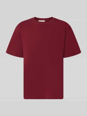 t-shirt o kroju relaxed fit z czystej bawełny model 'MAARKOS HEAVY WEIGHT' ARMEDANGELS Bordowy