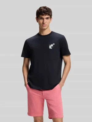 T-shirt o kroju relaxed fit z czystej bawełny model 'MOVEMENT' Boss Granatowy