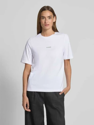 T-shirt o kroju relaxed fit z czystej bawełny model ‘SIGNE’ Selected Biały