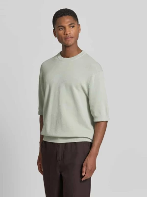 t-shirt o kroju relaxed fit z czystej bawełny model 'TORINO' Selected Miętowy