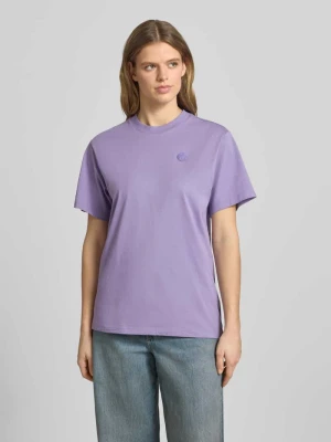 T-shirt o kroju relaxed fit z czystej bawełny model „VINTAGE TEE_B_1” Hugo Blue