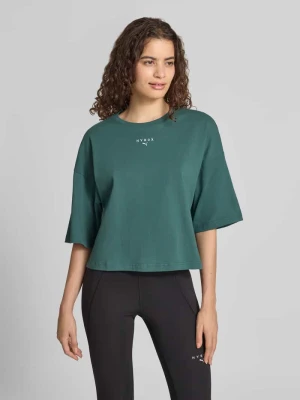t-shirt o kroju relaxed fit z czystej bawełny Puma Ciemnozielony