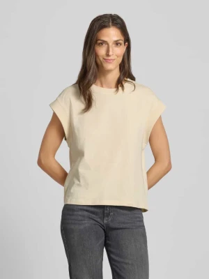 T-shirt o kroju relaxed fit z czystej bawełny s.Oliver Piaskowy