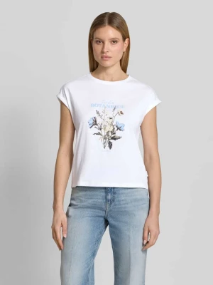 T-shirt o kroju relaxed fit z czystej bawełny s.Oliver Biały