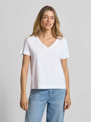 t-shirt o kroju relaxed fit z czystej bawełny s.Oliver Biały