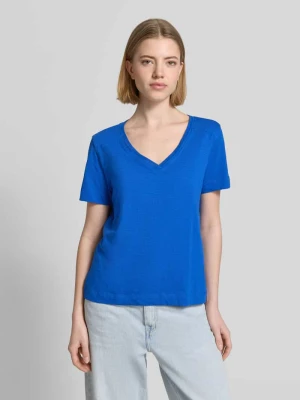 t-shirt o kroju relaxed fit z czystej bawełny s.Oliver Królewski niebieski
