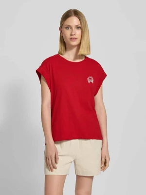 T-shirt o kroju relaxed fit z czystej bawełny s.Oliver Czerwony