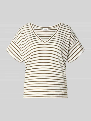 T-shirt o kroju relaxed fit z czystej bawełny s.Oliver Średniobrązowy