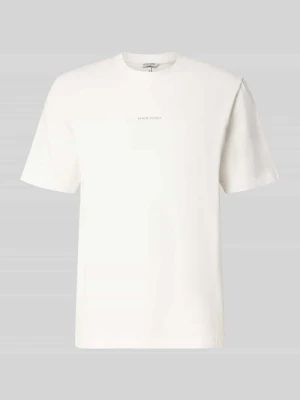 t-shirt o kroju relaxed fit z czystej bawełny z detal z logo Antony Morato Biały