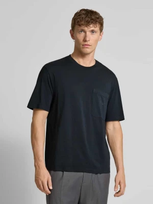 T-shirt o kroju relaxed fit z czystej bawełny z kieszenią na piersi Armani Exchange