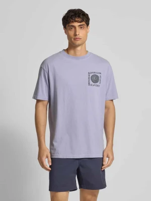 T-shirt o kroju relaxed fit z czystej bawełny z nadrukiem z logo Scotch & Soda