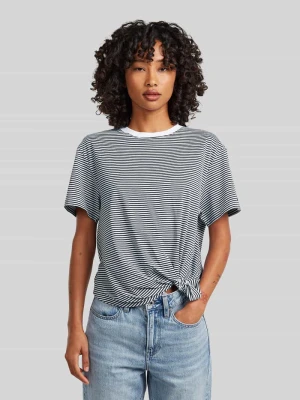 T-shirt o kroju relaxed fit z czystej bawełny z wiązanym dołem G-Star Raw Petrol
