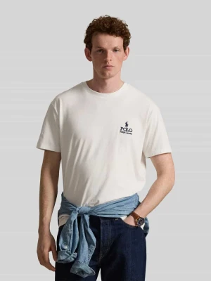 t-shirt o kroju relaxed fit z czystej bawełny z wyhaftowanym logo Polo Ralph Lauren Biały