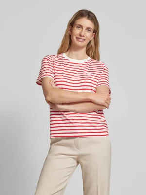 T-shirt o kroju relaxed fit z czystej bawełny z wyhaftowanym sercem s.Oliver RED LABEL