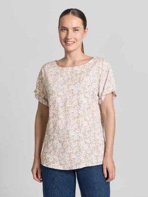 t-shirt o kroju relaxed fit z czystej wiskozy Christian Berg Ziemisty brązowy