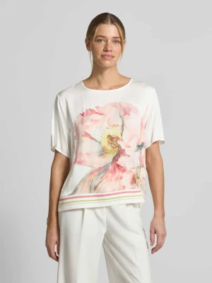 t-shirt o kroju relaxed fit z czystej wiskozy z kwiatowym nadrukiem Betty Barclay
