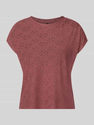 t-shirt o kroju relaxed fit z efektem podpalania model 'SMILLA' Only