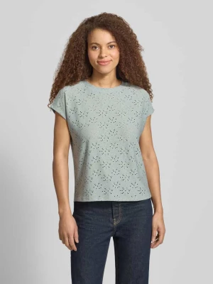 t-shirt o kroju relaxed fit z efektem podpalania model 'SMILLA' Only