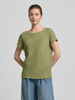 t-shirt o kroju relaxed fit z fakturowanym wzorem s.Oliver RED LABEL