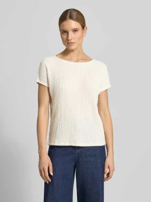 t-shirt o kroju relaxed fit z fakturowanym wzorem s.Oliver Biały