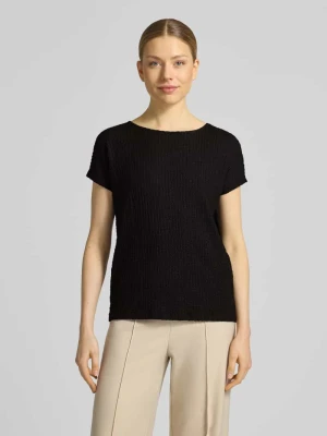 t-shirt o kroju relaxed fit z fakturowanym wzorem s.Oliver RED LABEL