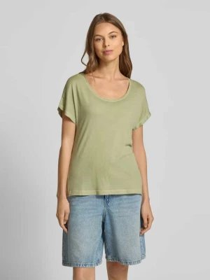 T-shirt o kroju relaxed fit z mieszanki bawełny i wiskozy Marc O'Polo