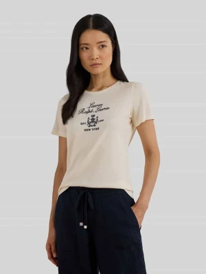 T-shirt z mieszanki bawełny o kroju relaxed fit Lauren Ralph Lauren