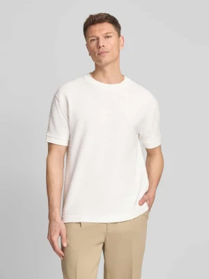 t-shirt o kroju relaxed fit z mieszanki bawełny Marc O'Polo Złamany biały