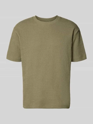 T-shirt o kroju relaxed fit z mieszanki bawełny w imitacji bouclé Marc O'Polo DENIM