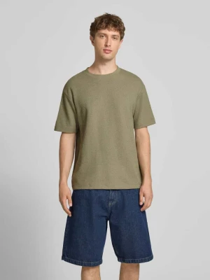 T-shirt o kroju relaxed fit z mieszanki bawełny w imitacji bouclé Marc O'Polo