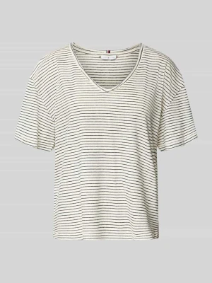 T-shirt o kroju relaxed fit z mieszanki lnu i bawełny Tommy Hilfiger