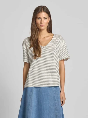 T-shirt o kroju relaxed fit z mieszanki lnu i bawełny Tommy Hilfiger