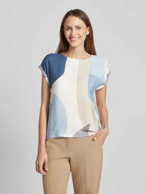T-shirt o kroju relaxed fit z mieszanki materiałów z nadrukiem z przodu s.Oliver RED LABEL