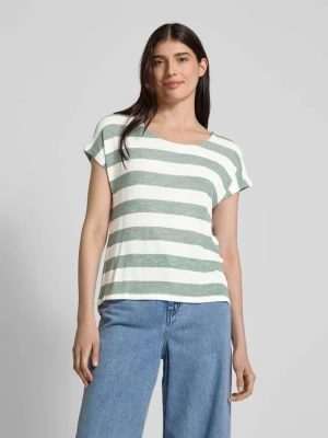 T-shirt o kroju relaxed fit z mieszanki wiskozy model ‘WIDE STRIPE’ Vero Moda