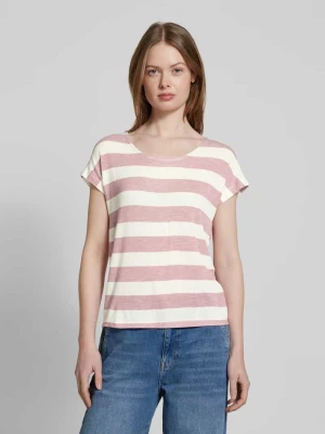 T-shirt o kroju relaxed fit z mieszanki wiskozy model ‘WIDE STRIPE’ Vero Moda