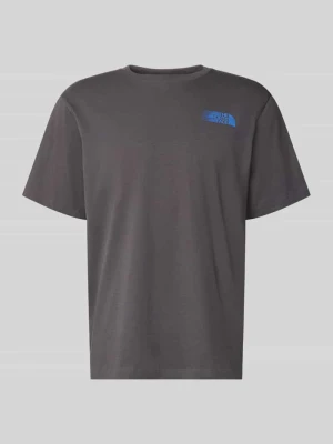 t-shirt o kroju relaxed fit z nadrukiem z logo The North Face Antracytowy