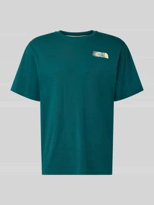 t-shirt o kroju relaxed fit z nadrukiem z logo The North Face Petrol