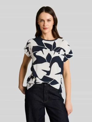 t-shirt o kroju relaxed fit z nadrukiem z przodu Tom Tailor