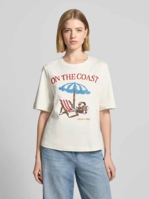 T-shirt o kroju relaxed fit z obszyciem ozdobnymi kamieniami Rich & Royal
