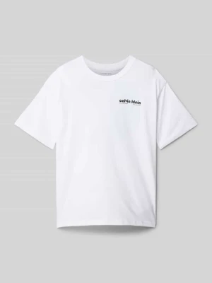 T-shirt o kroju relaxed fit z okrągłym dekoltem model ‘GEO’ Calvin Klein Jeans