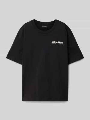 T-shirt o kroju relaxed fit z okrągłym dekoltem model ‘GEO’ Calvin Klein Jeans