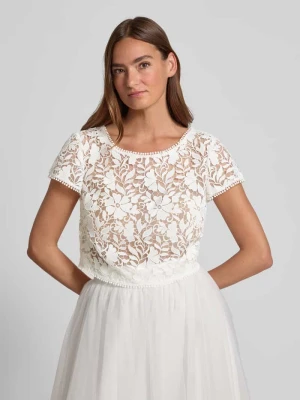 T-shirt o kroju relaxed fit z półprzezroczystego materiału luxuar