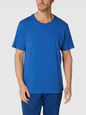 T-shirt o kroju relaxed fit z prążkowanym, okrągłym dekoltem Schiesser