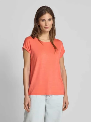 T-shirt o kroju relaxed fit z przyszytym brzegiem model ‘MAVA’ Vero Moda