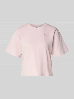 t-shirt o kroju relaxed fit z szydełkowej koronki Puma Różowy