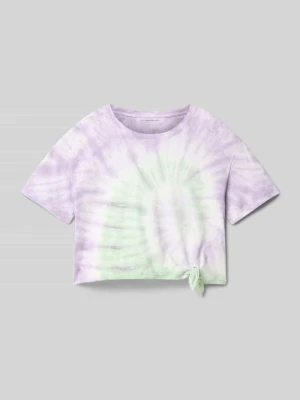 T-shirt o kroju relaxed fit z wiązanym detalem Tom Tailor