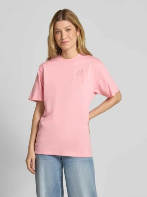 T-shirt o kroju relaxed fit z wyhaftowanym logo i okrągłym dekoltem HUGO