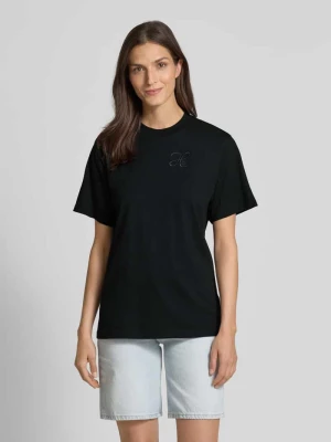 T-shirt o kroju relaxed fit z wyhaftowanym logo i okrągłym dekoltem HUGO